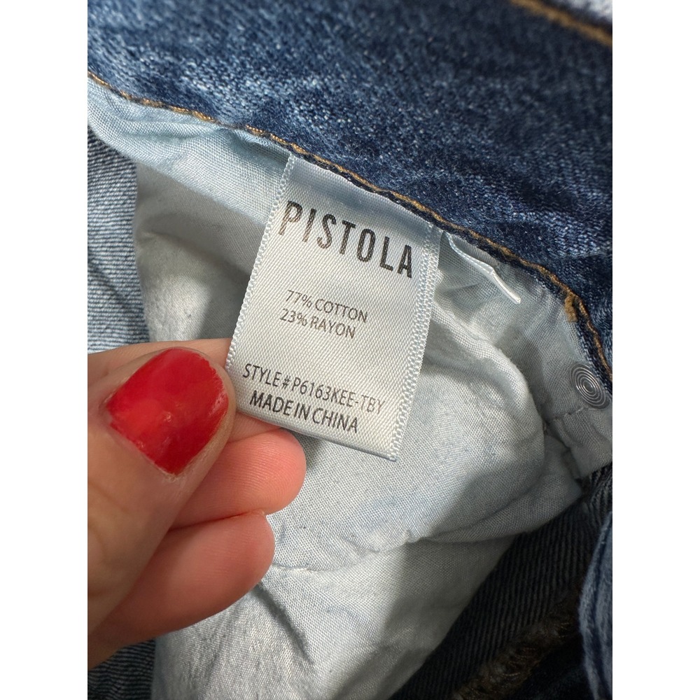 Pistola Lennon High Rise Bootcut Jeans Medium Wash Blue Denim 26 - Picture 5 of 9
